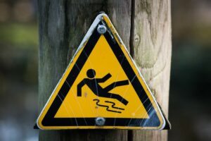 Atlanta slip and fall lawyer, slip and fall sign