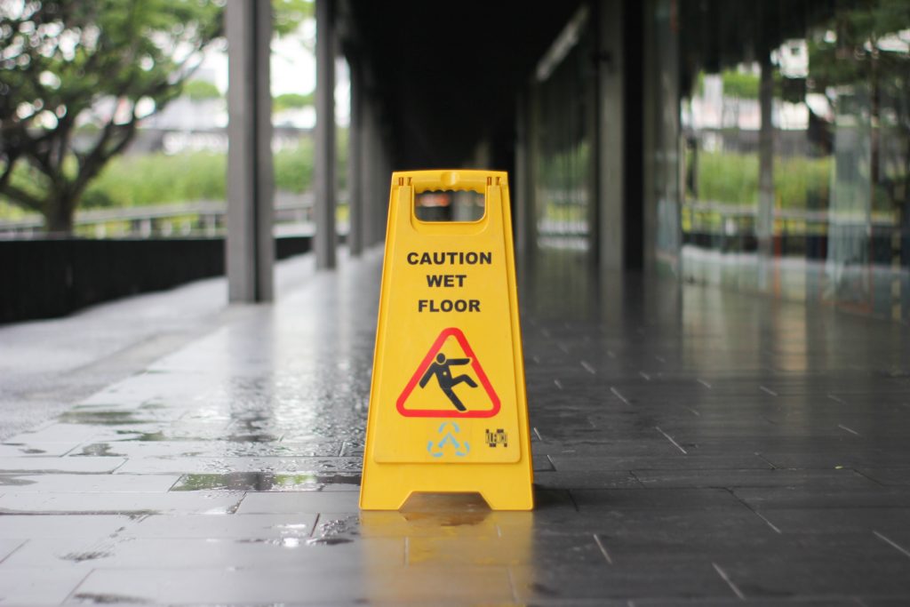 Slip and fall in a restaurant