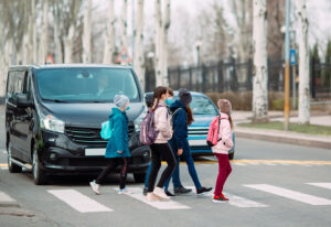 children crossing the street