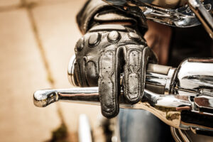 motorcycle rider on his handle bar
