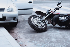 A motorcycle accident with a car in Duluth, GA