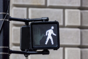 pedestrian crosswalk sign