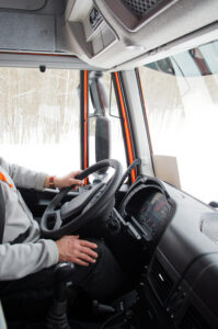 a truck driver in his truck