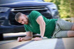 injured pedestrian from an auto accident