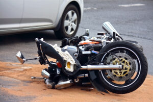 a damaged motorcycle in Alpharetta, GA